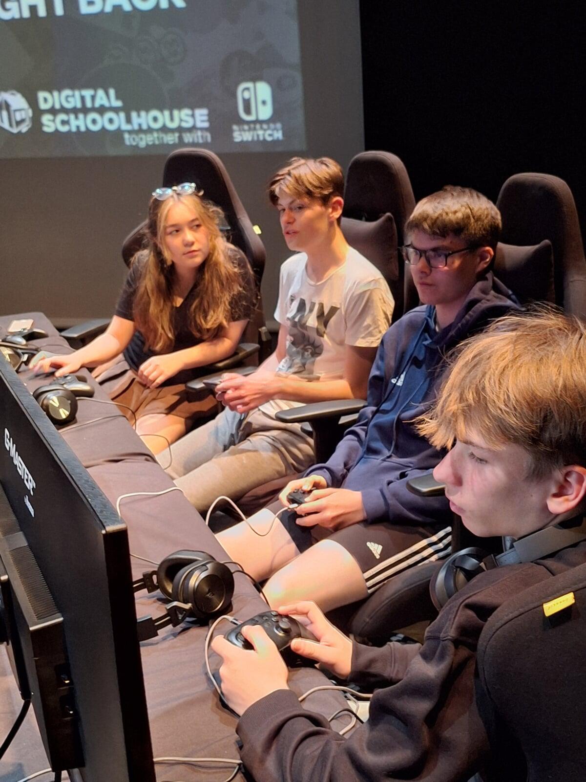 The team from Southend High discuss tactics