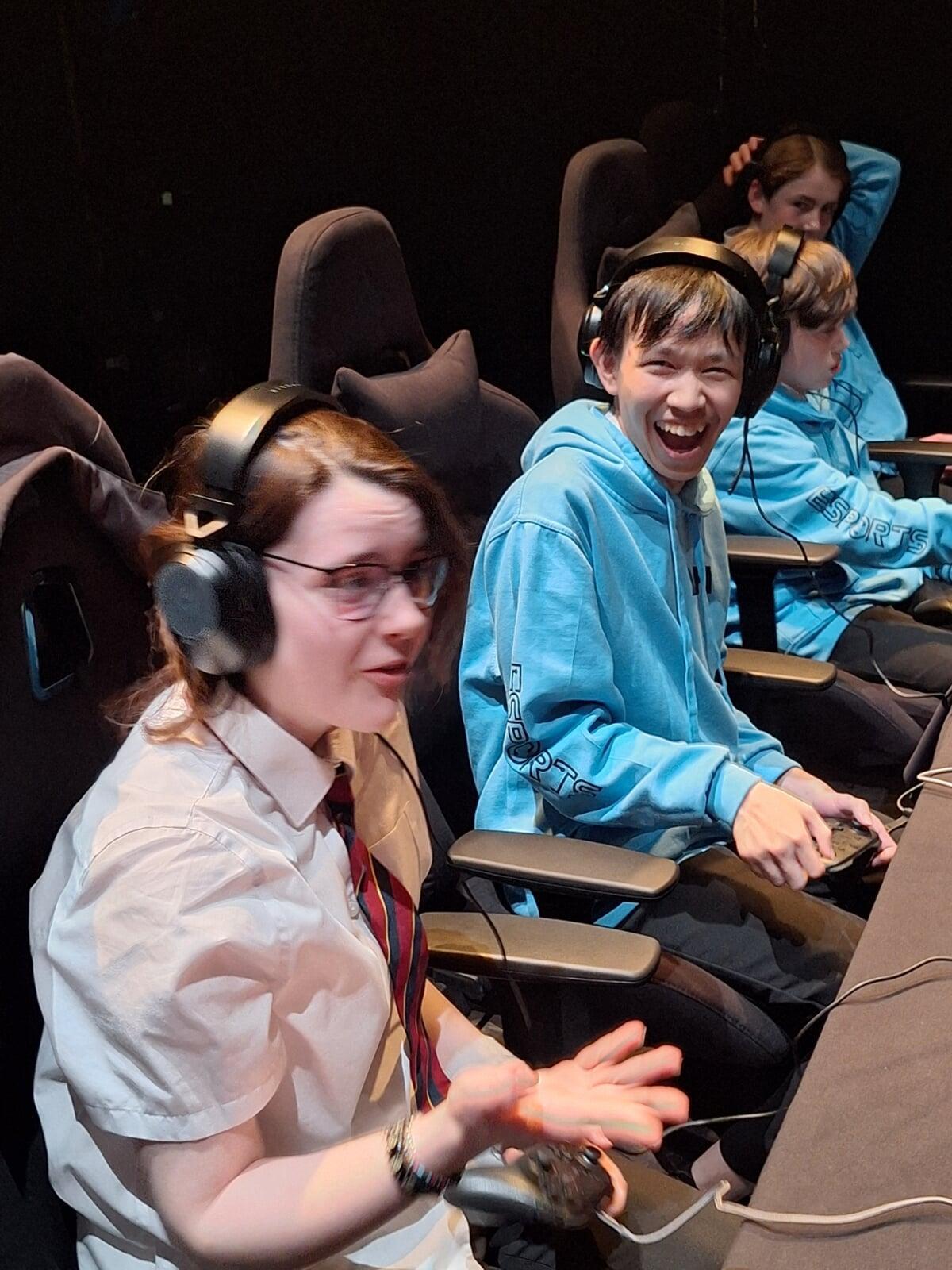 The team from HInchley Wood laugh about the game they have just played